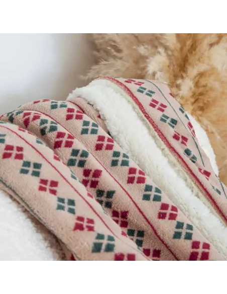 Manta sherpa Casimira bordô