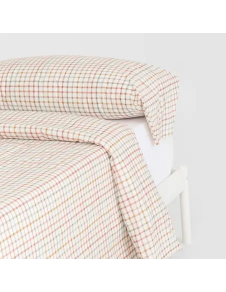 Capa de edredão algodão Cuadro Danke verde seco - caldera