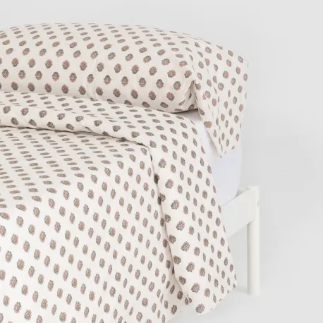 Capa de edredão algodão  Elliane verde keike