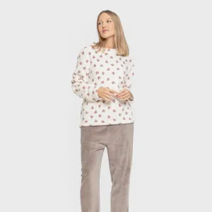 Pijama coral Ellen marrom