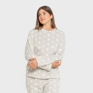 Pijama coral Vitalidad cinza pérola