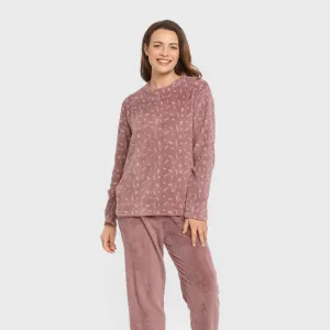 Pijama coral Mimi berinjela 2