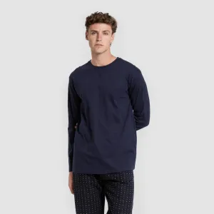 Pijama homem franela Monclova azul marinho