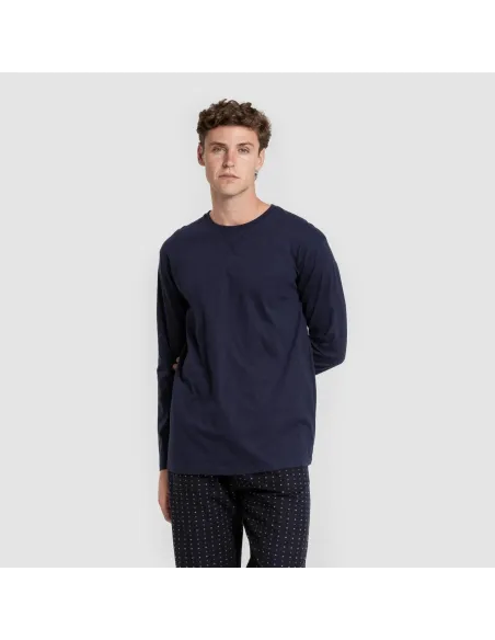 Pijama homem franela Monclova azul marinho