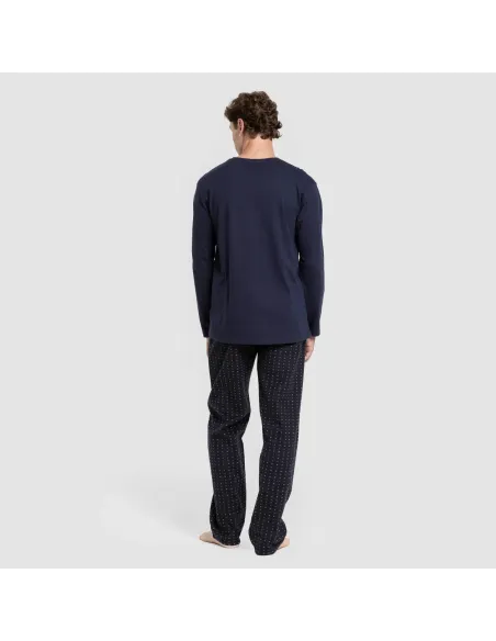 Pijama homem franela Monclova azul marinho