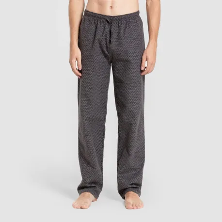 Pijama homem franela Polo cinza