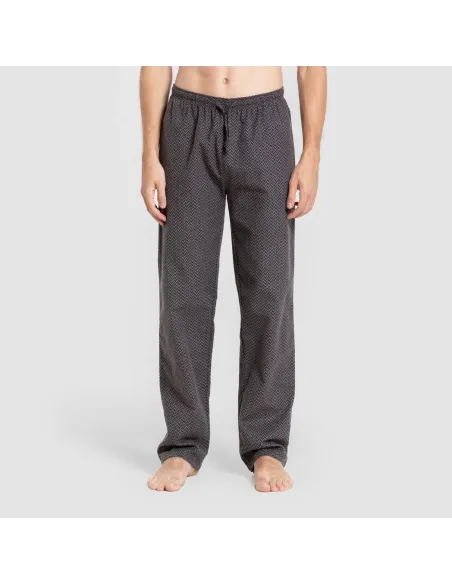 Pijama homem franela Polo cinza