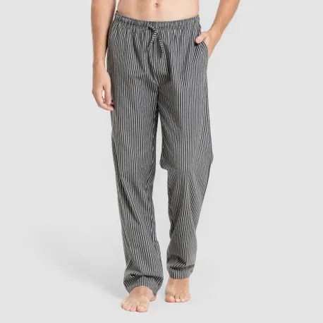 Pijama homem franela Raya Derek cinza marengo