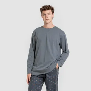 Pijama homem franela Pelayo verde azulado