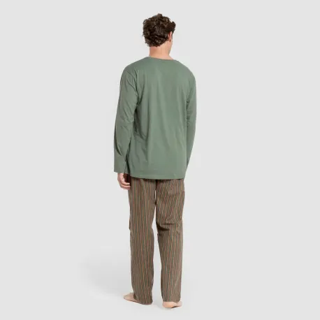 Pijama homem franela Raya Vermont verde