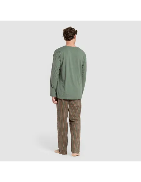 Pijama homem franela Raya Vermont verde