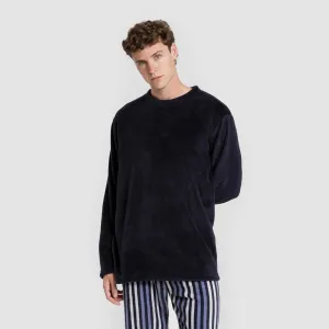 Pijama coral homem Raya Vinicius azul marinho