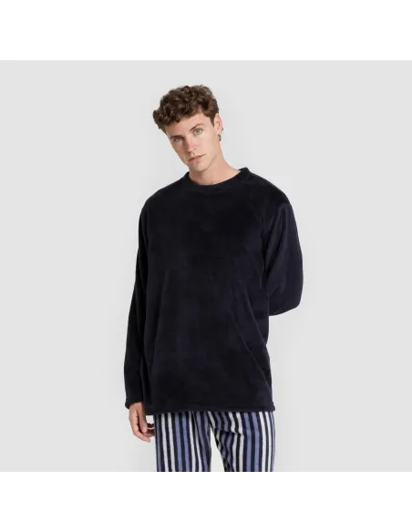 Pijama coral homem Raya Vinicius azul marinho Pijama coral homem Raya Vinicius azul marinho