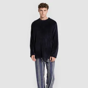 Pijama coral homem Raya Vinicius azul marinho 2