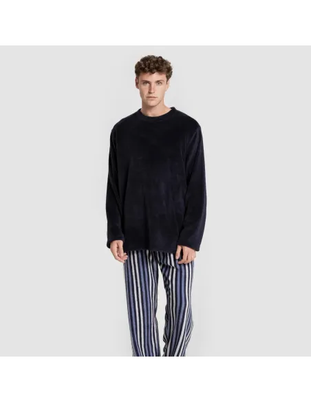 Pijama coral homem Raya Vinicius azul marinho Pijama coral homem Raya Vinicius azul marinho