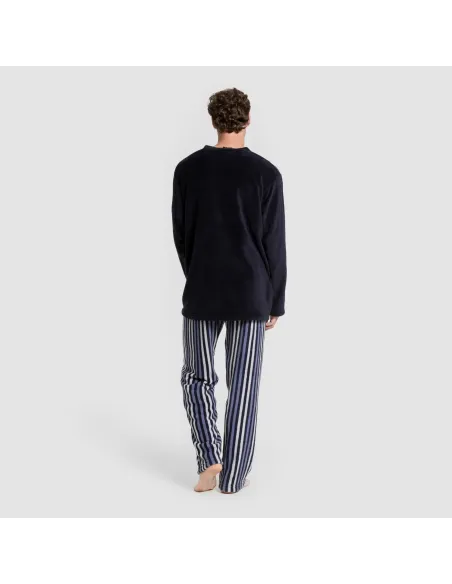 Pijama coral homem Raya Vinicius azul marinho Pijama coral homem Raya Vinicius azul marinho