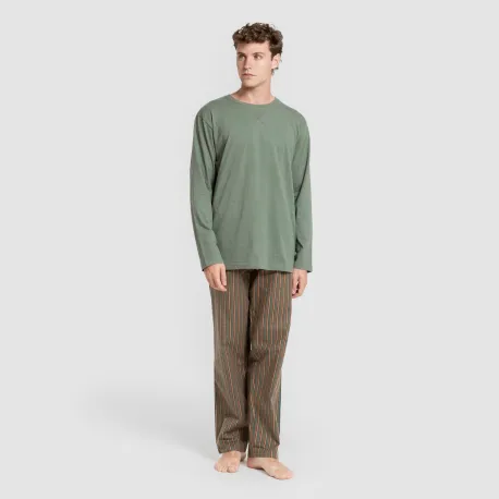 Pijama homem franela Raya Vermont verde