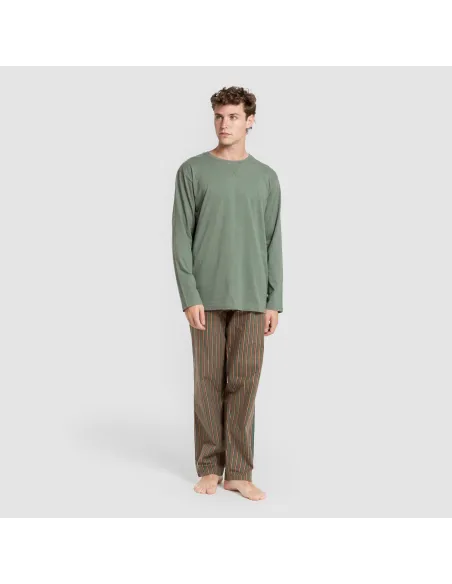 Pijama homem franela Raya Vermont verde