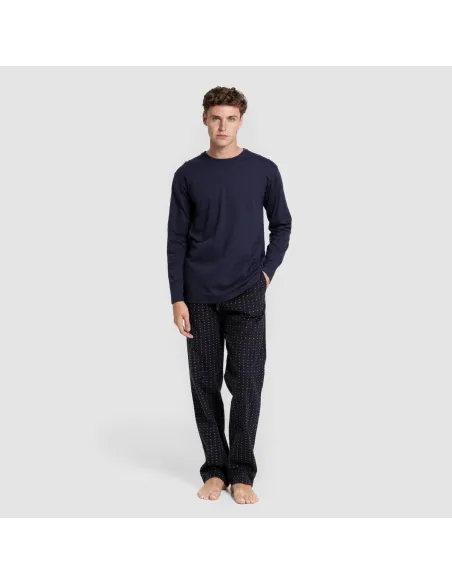 Pijama homem franela Monclova azul marinho