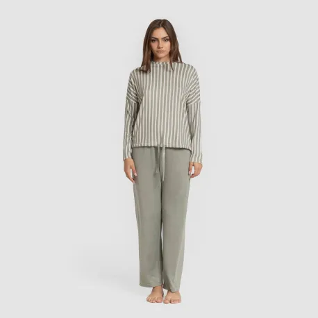 Pijama comprido Secret mulher Raya Marsella verde caça