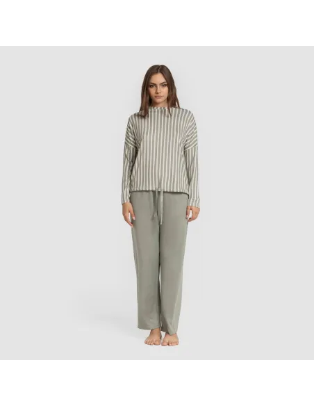 Pijama comprido Secret mulher Raya Marsella verde caça Pijama comprido Secret mulher Raya Marsella verde caça