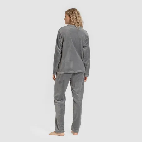 Pijama veludo liso