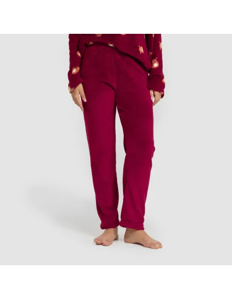 Pijama coral Tatin bordô