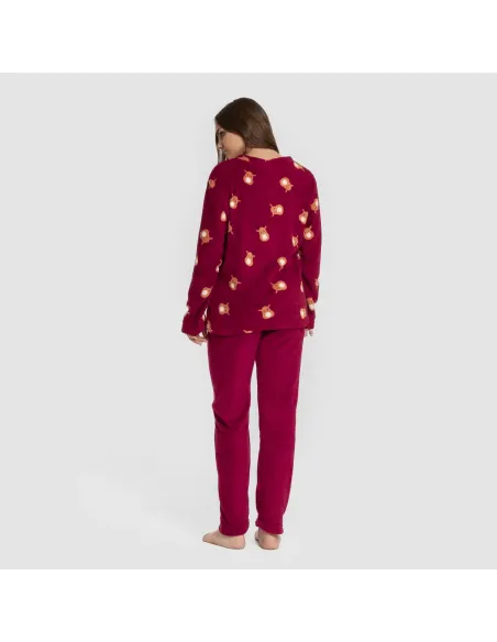 Pijama coral Tatin bordô