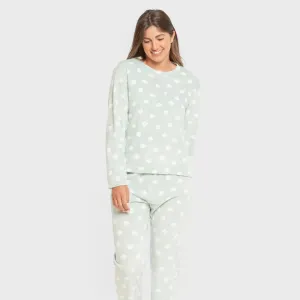 Pijama veludo super soft mulher Dula verde tiffany 2