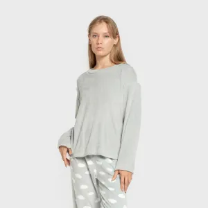 Pijama veludo super soft mulher Nubecita verde tiffany