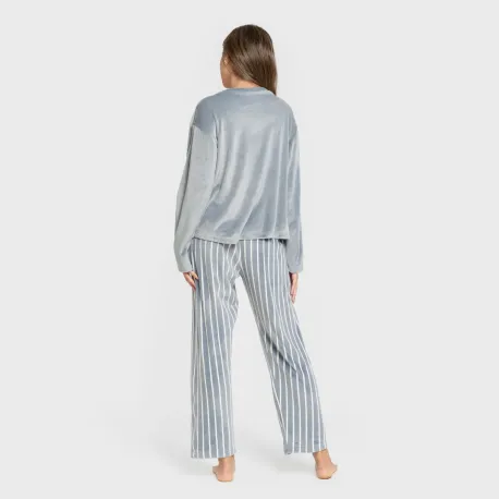 Pijama veludo super soft mulher Raya Astria indigo