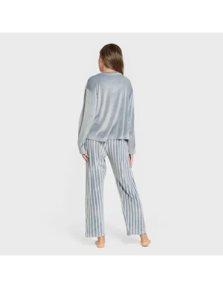 Pijama veludo super soft mulher Raya Astria indigo Pijama veludo super soft mulher Raya Astria indigo