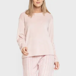Pijama veludo super soft mulher Raya Oli malva rosa 2