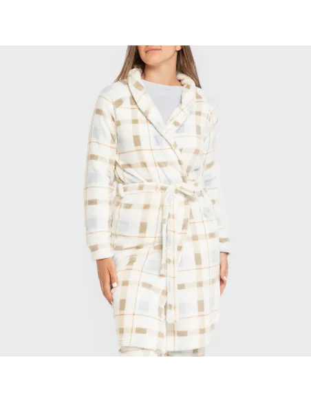 Roupão coral Cuadro Noric celeste