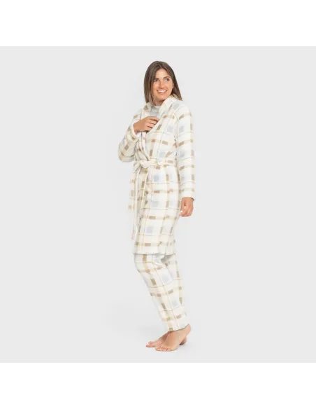 Roupão coral Cuadro Noric celeste