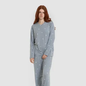 Pijama comprido mulher soft Choer indigo