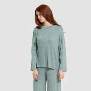 Pijama comprido viscosa mulher Virgo verde agua