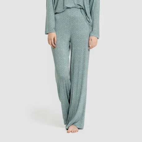 Pijama comprido viscosa mulher Virgo verde agua