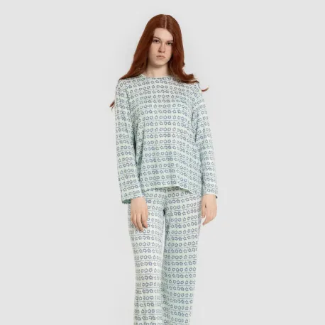 Pijama comprido viscosa mulhe Capricornio rosa