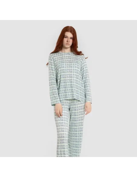 Pijama comprido viscosa mulhe Capricornio rosa