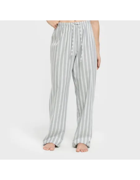 Pijama franela com lapela mulher Raya Marsella verde azulado Pijama franela com lapela mulher Raya Marsella verde azulado