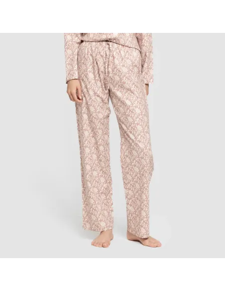 Pijama franela com lapela mulher Amira rosa Pijama franela com lapela mulher Amira rosa