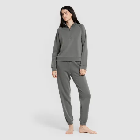 Calças jogger fluidas mulher