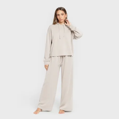 Calça comprida fluida mulher