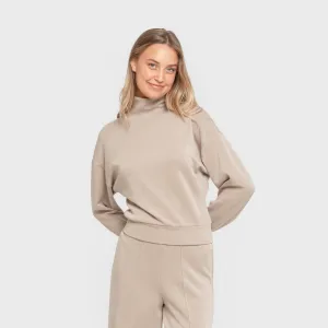 Camisola fluida mulher com gola subida