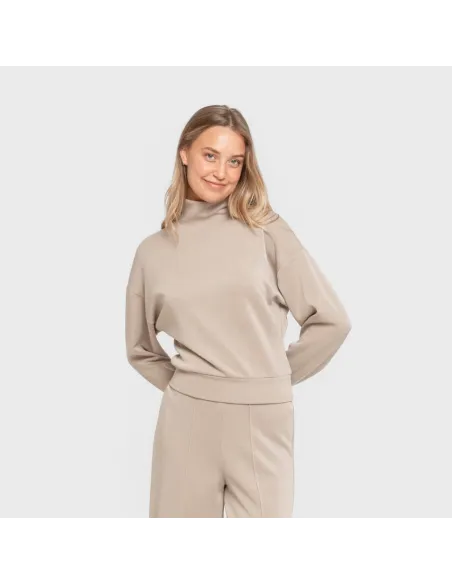 Camisola fluida mulher com gola subida