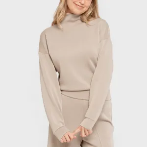 Camisola fluida mulher com gola subida 2
