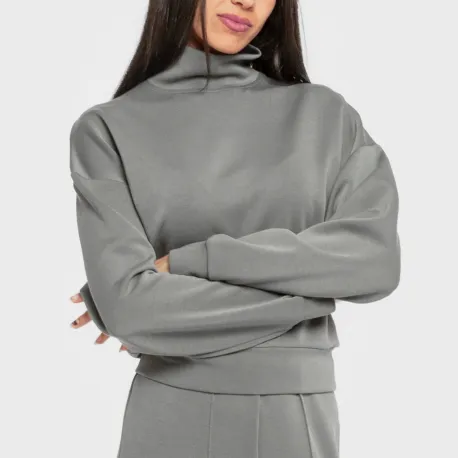 Camisola fluida mulher com gola subida