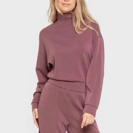 Camisola fluida mulher com gola subida