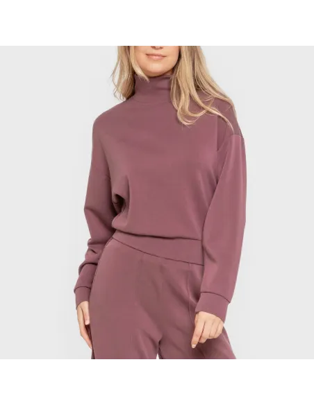 Camisola fluida mulher com gola subida